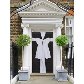 Christmas Decoration Front Door Bow Wedding Traditional 9m To Make Doors Festive White