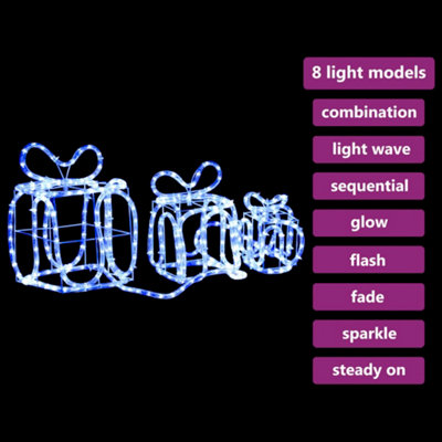 Christmas Decoration Gift Boxes with 180 LEDs Indoor Outdoor - 3