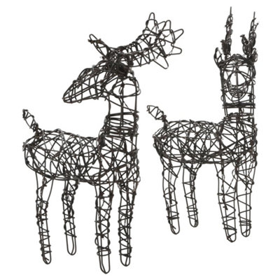 Christmas Decoration Reindeer&Sleigh 160 LEDs Warm White Rattan - 4
