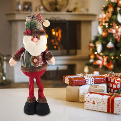 Christmas Decoration Santa Claus Doll Standing Christmas Tabletop Ornament