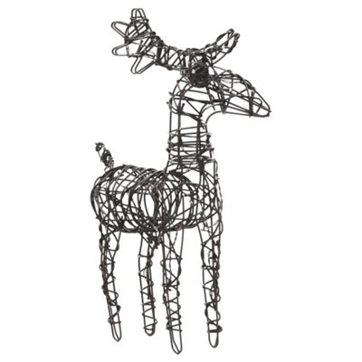 Christmas Decorations 4 pcs Reindeers 160 LEDs Warm White Rattan - 5