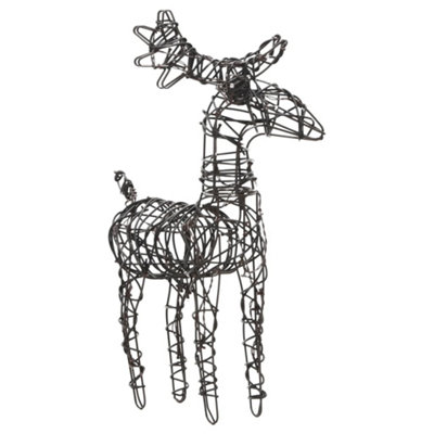 Christmas Decorations 6 pcs Reindeers 240 LEDs Warm White Rattan - 5