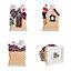 Christmas Decorations Luminous Cabin Ornaments with Lights