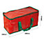 Christmas Decorations Storage Bag - Festive Lights, Ornaments, Baubles Container Box with Zip, Carry Handles & 4 Compartments