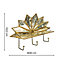Christmas Decorative Glass Shelf - Brass/Mercury Glass - L9 x W40 x H22 cm - Antique Brass