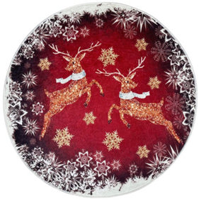 Christmas Design Washable Rugs  Xmas-1