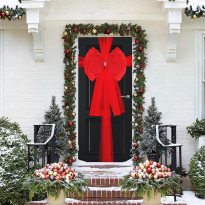 Christmas Door Bow Window Traditional Xmas Wedding Decoration Extra ...