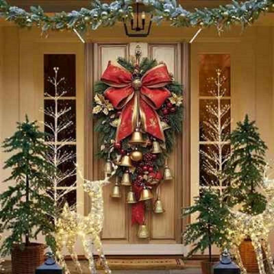 Christmas Door Cover Ornament 35x71 Inch Wall Party Decoration