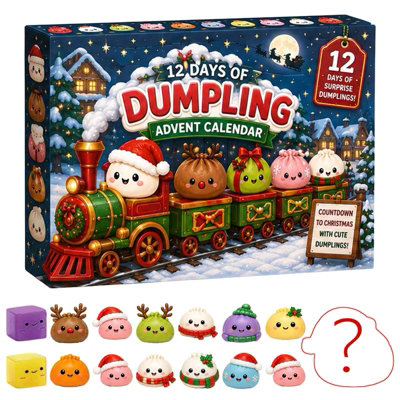 Christmas Dumpling Squishies Advent Calendar, 12Day Surprise Mini ...