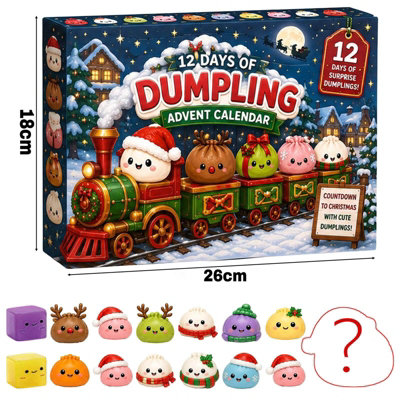 Christmas Dumpling Squishies Advent Calendar, 12Day Surprise Mini ...