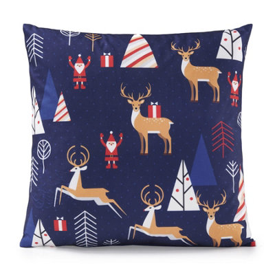 Blue christmas outlet cushions