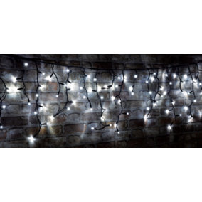 Christmas Festive Connectable Icicle-Inspired Outdoor 100 LED String Lights- Cool White