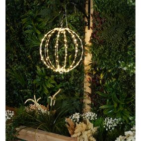 Christmas Festive Outdoor 140 Led Copper Sphere With Timer Power Supply and 10m Lead