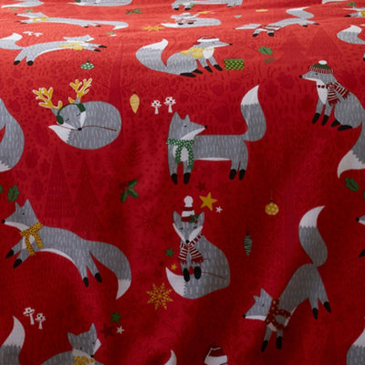 Christmas Foraging Fox Super Soft Brushed Duvet Cover Set
