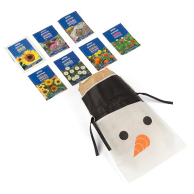 Christmas Gardening Gift Set For Kids Flower Seeds 7 Packs (Approx. 1300 seeds) By Jamieson Brothers