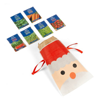 Christmas Gardening Gift Set For Kids Vegetables and Herb Seeds 7 Packs (Approx. 7000 seeds) By Jamieson Brothers