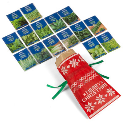 Christmas Gardening Gift Set Herb Seeds 15 Packs (Approx. 4000 seeds) By Jamieson Brothers