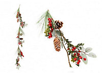 Christmas Garland with Cones & Berries