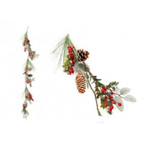 Christmas Garland with Cones & Berries