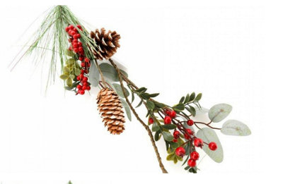 Christmas Garland with Cones & Berries