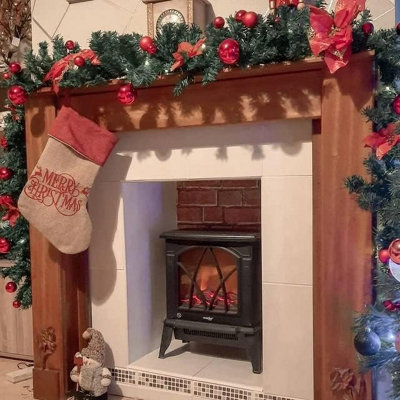 Christmas Garland with Lighting 270 cm Artificial Christmas Decoration Garland for Interior Decoration Fireplaces Stairs - 5