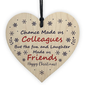Christmas Gift For Colleague Wooden Heart Thank You Colleague Gift Keepsake