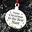 Christmas Gift For Nan Christmas Tree Decoration Engraved Bauble Gift For Her Grandparent Gift