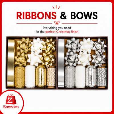 Christmas Gift Wrapping Set 62 Piece Luxury Paper Wrap Kit with Gift ...