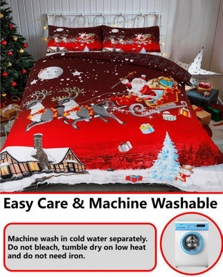 Christmas Greeting DUVET SET 3D Print Polycotton Bedding Set