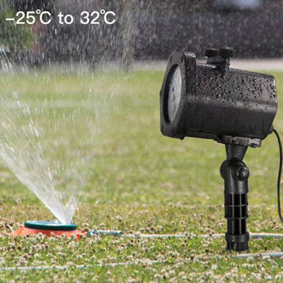 B-right Christmas Halloween Projector Lights Outdoor Indoor:12 HD Slide Patterns Snowflake Projection Lights,8V Timer Wireless Remote For Christmas Birthday Party Decorations (15W IP44 Waterproof