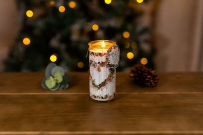Christmas Heart Wreath Tube Candle - Spiced Apple - 6