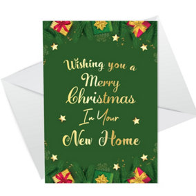 Christmas In New Home Card House Warming Card For Couple Friend