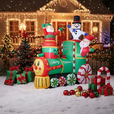 Christmas Inflatable White Light Decoration Model, 163cm x 89cm x 186cm