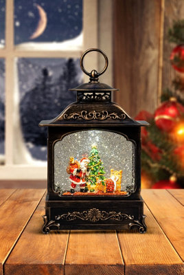 Christmas Lantern Wooden White Stainless Steel Warm LED Light Xmas Home Decorations Price Comparisons | Compare The Build