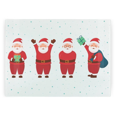 Christmas Large Worktop Protector- Novelty Santas Kitchen Gift Chopping Board