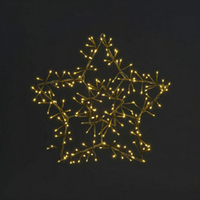Christmas LED Fairy Lights 60cm Star - Gold