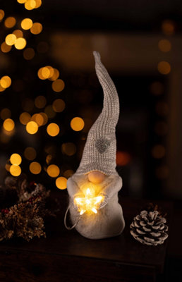 Christmas LED Gonk Decoration - Grey