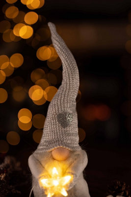 Christmas LED Gonk Decoration - Grey - 3