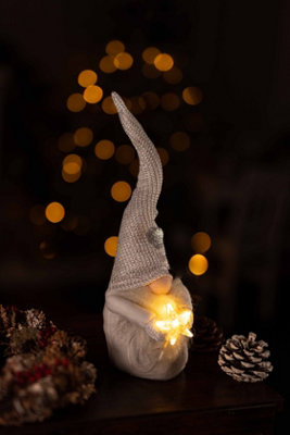 Christmas LED Gonk Decoration - Grey - 4