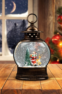 Christmas LED Lamp Lantern Indoor USB Battery Xmas Decorative