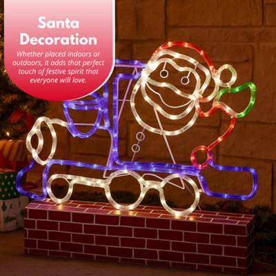 Christmas LED Rope Light - Santa on a Train