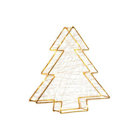 Christmas Light Tree - Warm White - Gold