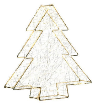Christmas Light Tree - Warm White - Silver | DIY at B&Q