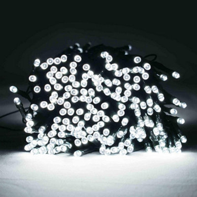 Christmas Lights 200 White Battery Operated Chasing LED Lights with Timer Function 8 Lighting Modes