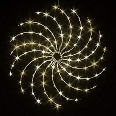 Christmas Lights Spiral Snowflake LED Silhouette Warm White LED's Multi Function