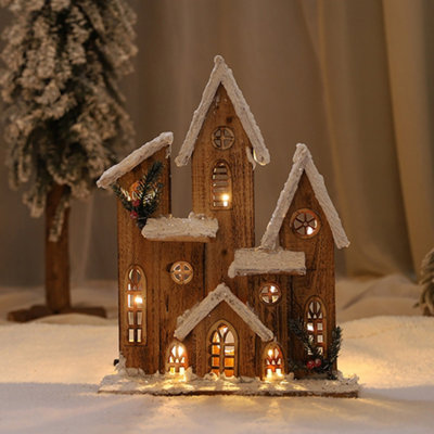 Wadada Pre-Lit Christmas Village House LED Wooden Christmas Scene House Desktop Decoration Xmas Party Tabletop Mantle Deco D75b624b 582f 44e1 85b2 9e08ba882cc5.32281f662aedbbfe989fba509f67866d