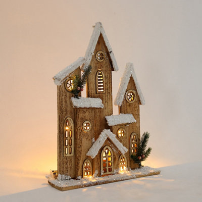 Wadada Pre-Lit Christmas Village House LED Wooden Christmas Scene House Desktop Decoration Xmas Party Tabletop Mantle Deco D75b624b 582f 44e1 85b2 9e08ba882cc5.32281f662aedbbfe989fba509f67866d