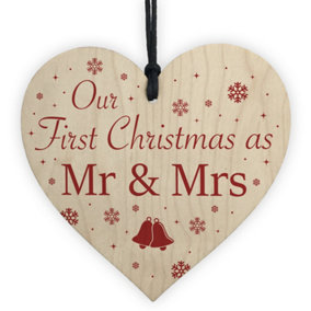 Christmas  Mr  Mrs 1st Christmas Together Wedding Gift For Couple Tree Decoration Keepsake