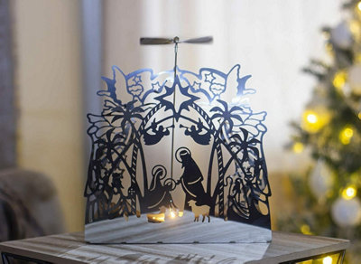 Christmas Nativity Scene Tealight Candle Holder