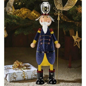 Christmas Nutcracker Metal Ornament - Navy